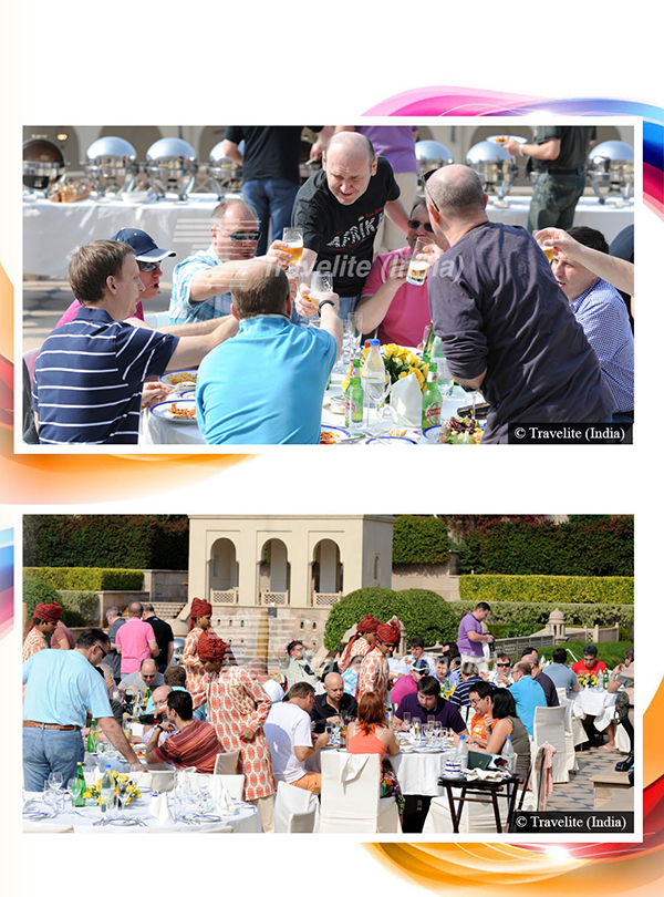 Check-in progresses alongside drinks and lunch at a beautiful outdoor venue pic-01